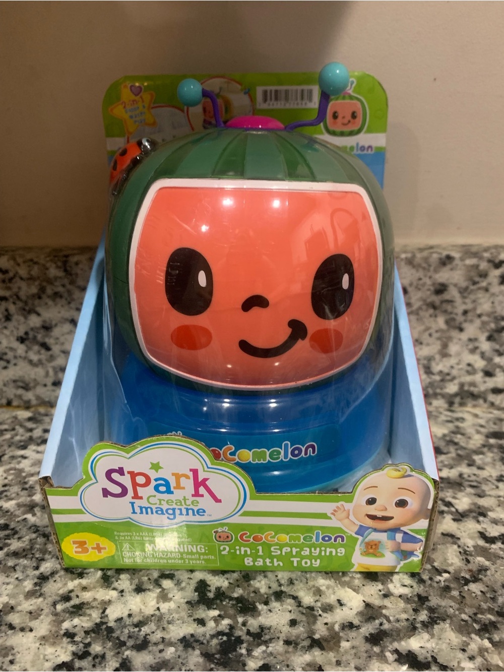 Brand New Spark Cocomelon 2-In-1 Spraying Bath Toy With Leds Lights